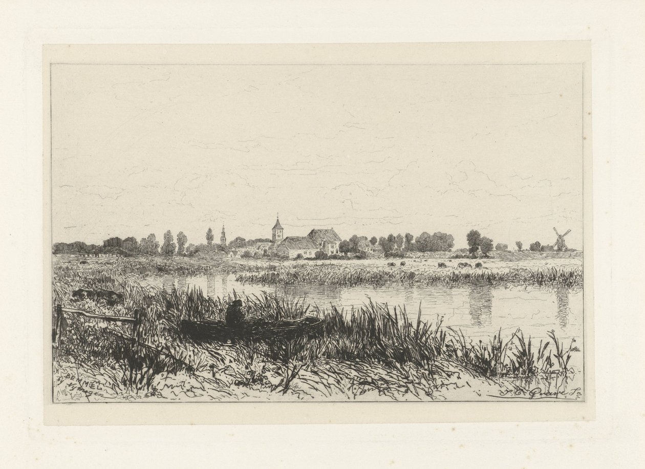 View of a River near Bemmel by Johan Conrad Greive