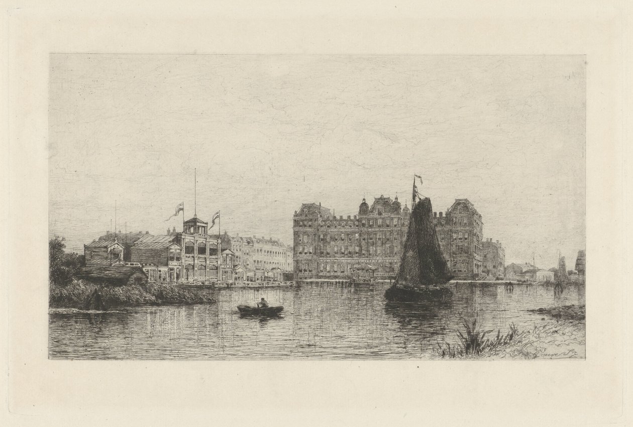 View of the Amstel Hotel by Johan Conrad Greive