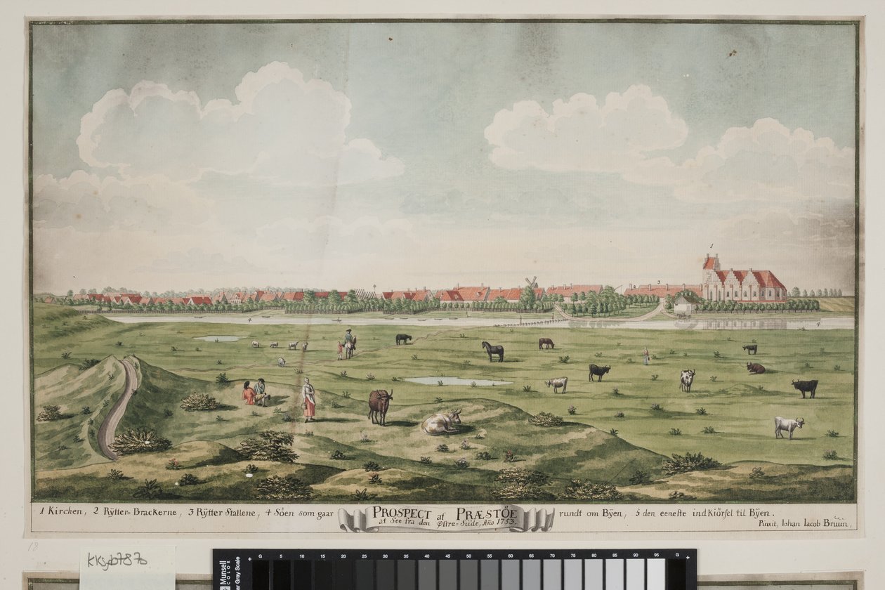 View of Præstø by Johan Jacob Bruun