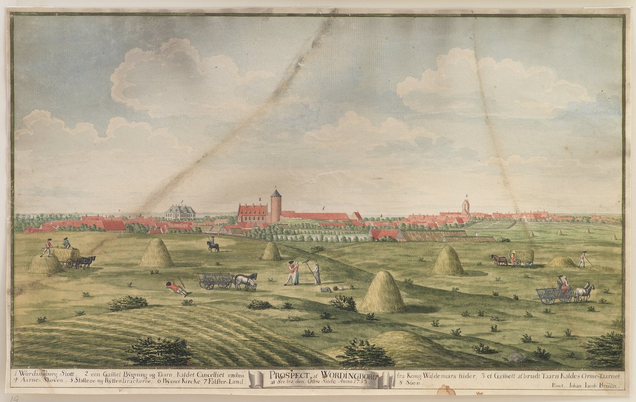View of Vordingborg by Johan Jacob Bruun