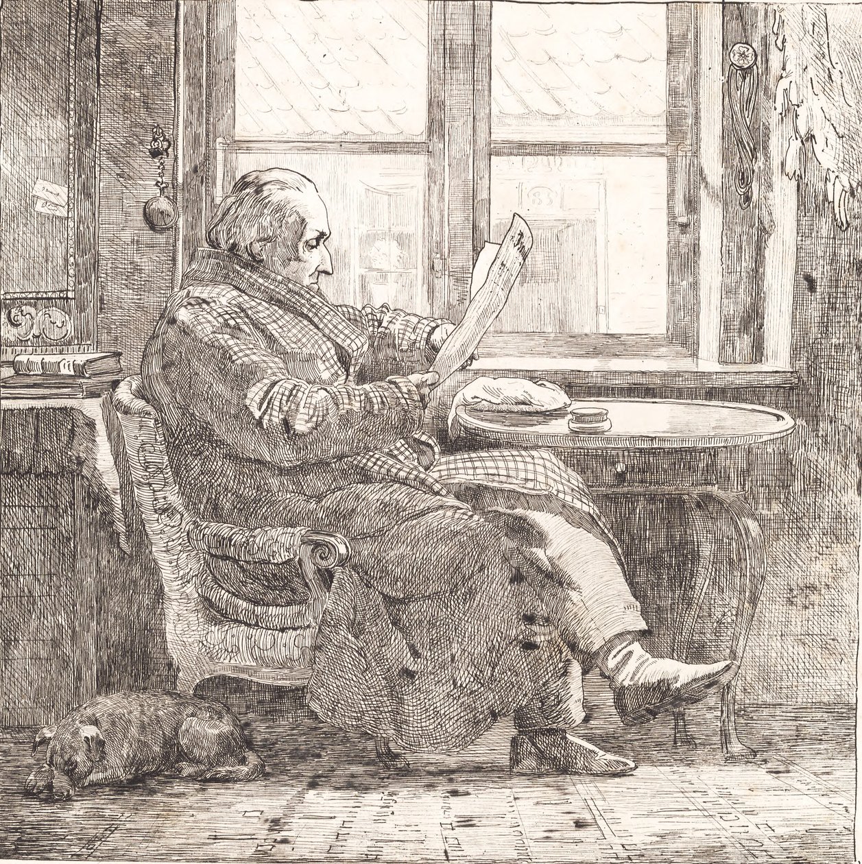 Justitsråd Emanuel Bonnevie by Johan Thomas Lundbye