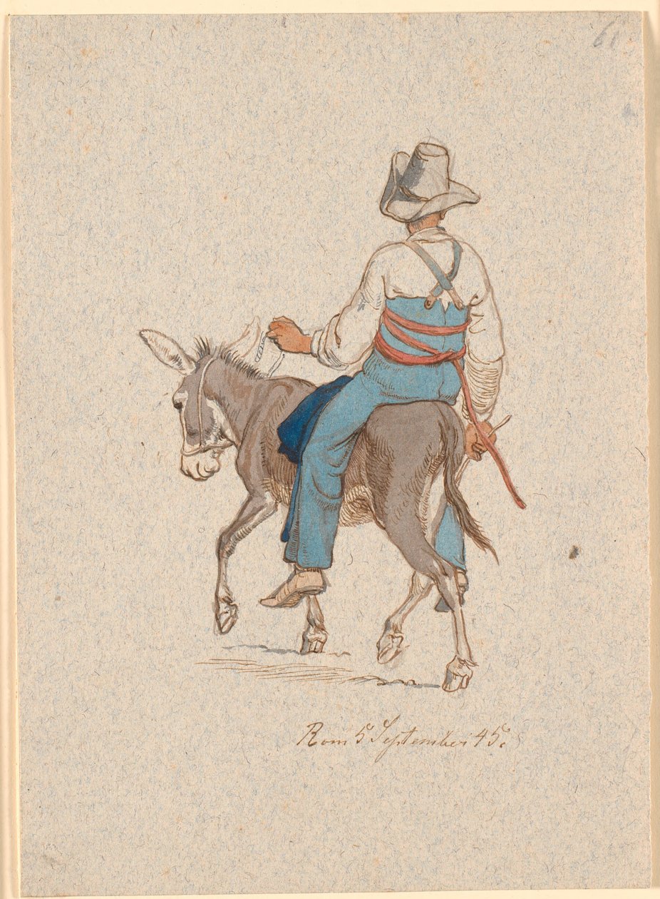 Donkey Rider Seen from Behind by Johan Thomas Lundbye