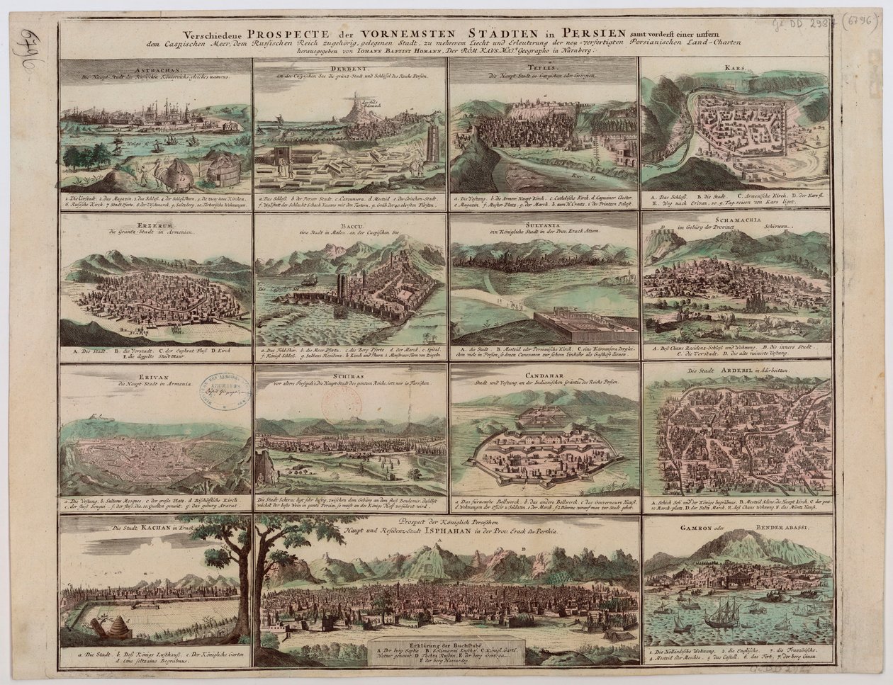 Various Views of the Principal Cities in Persia by Johann Baptista Homann