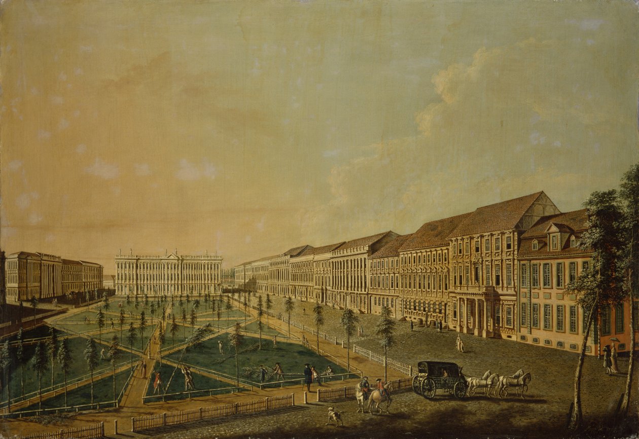 View of Wilhelmsplatz from the south, 1773 by Johann Friedrich Meyer