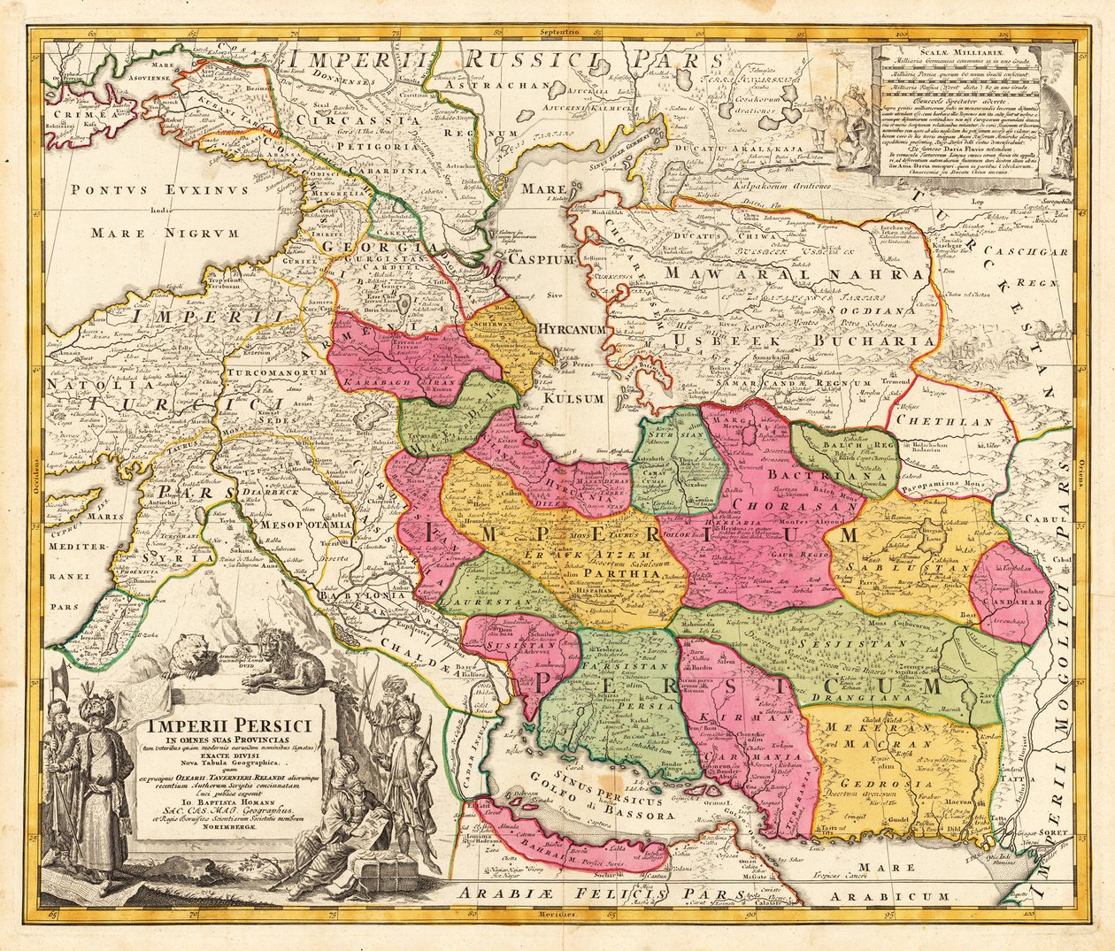 Map of Persia by Johann Baptista Homann