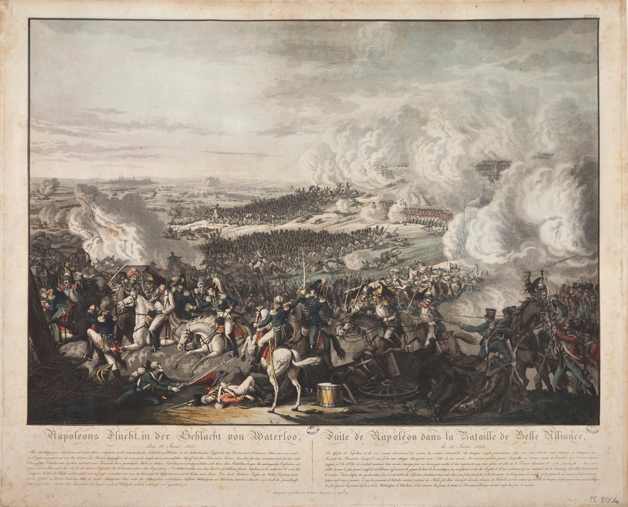 The Flight of Napoleon at the Battle of Waterloo by Johann Moritz Rugendas