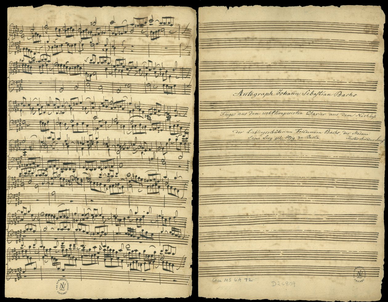 Autographed score of 