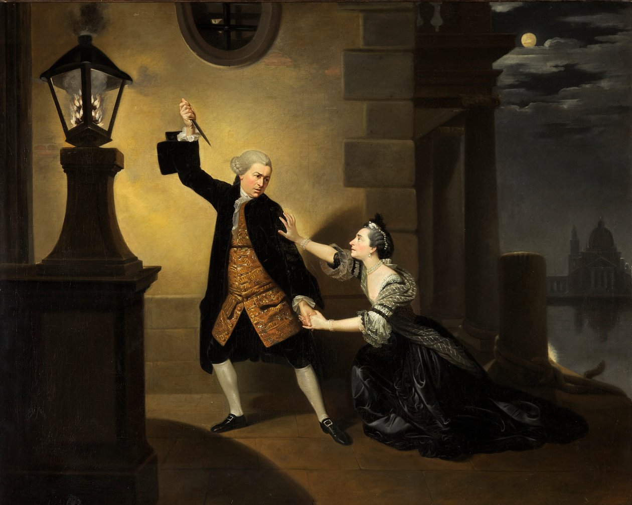 David Garrick as Jaffier and Susannah Cibber as Belvidera in 