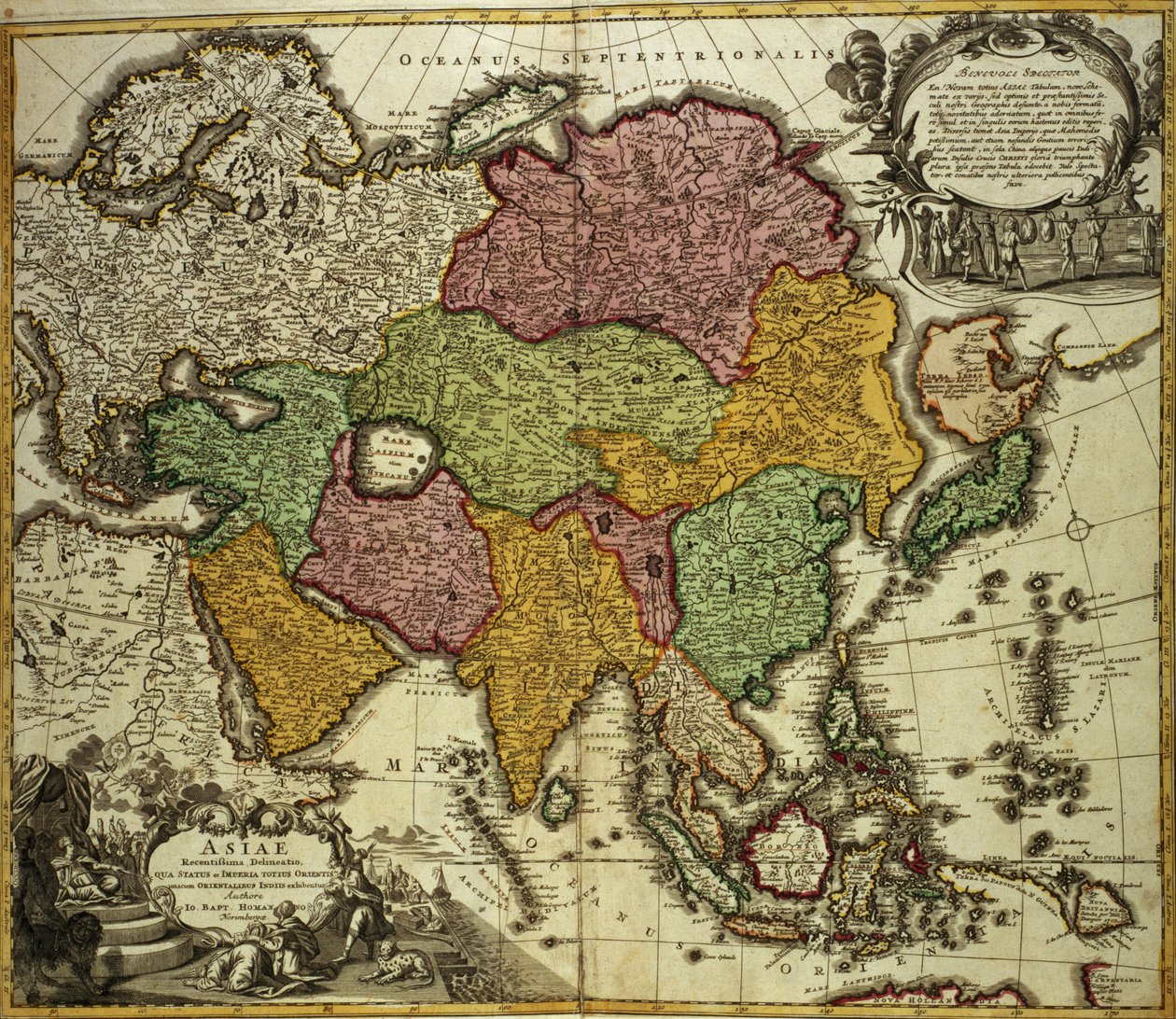 Map of Asia, Nuremberg by Johann Baptista Homann