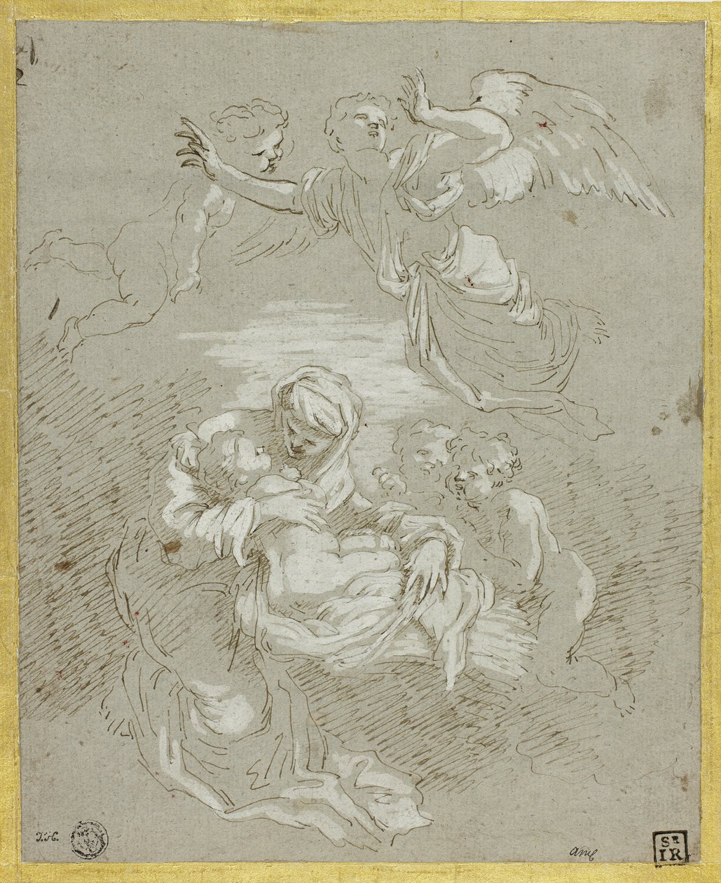 Madonna and Child with Angels by Johann Carl Loth