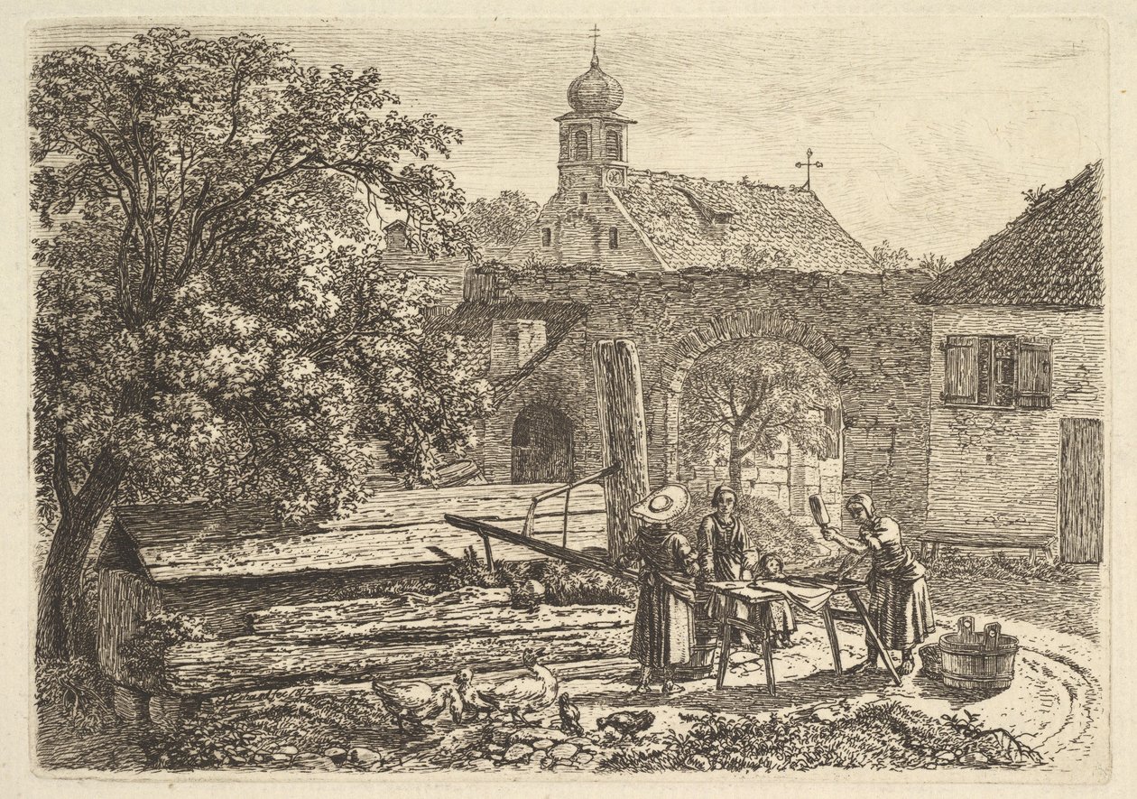 Laundress at an Artesian Well by Johann Christian Erhard
