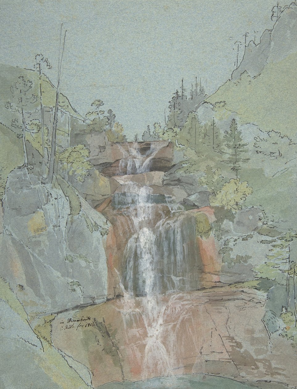 Landscape with a Waterfall by Johann Christoph Rist