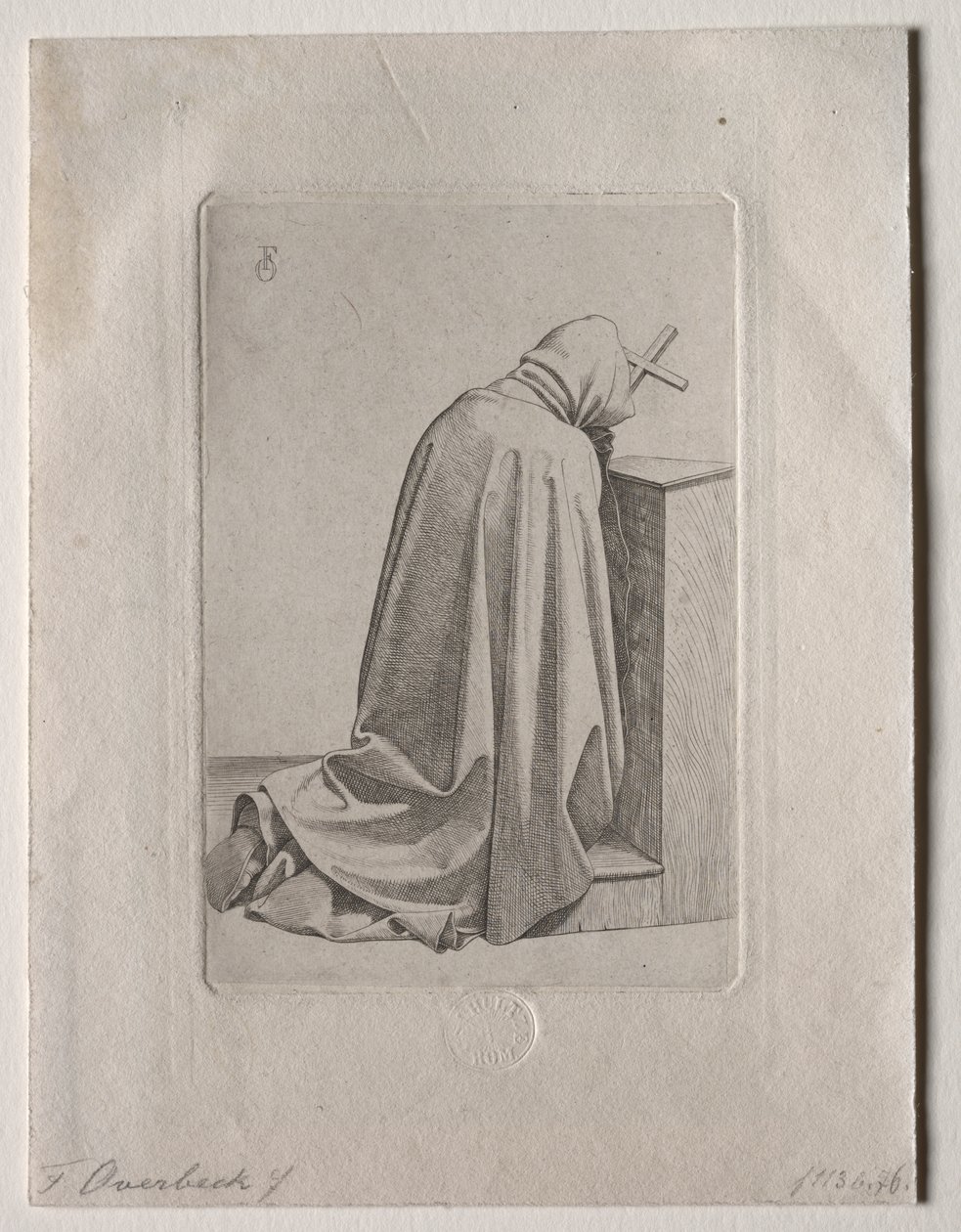 A Praying Monk by Johann Friedrich Overbeck
