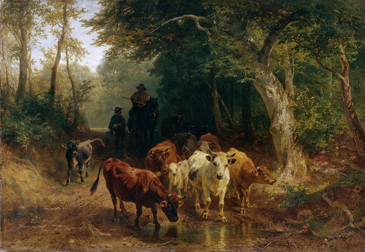 Return of the Cattle Herd in Autumn by Johann Friedrich Voltz