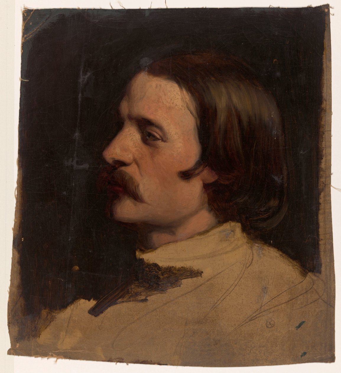 Study Head to the Left by Johann Georg Schwartze