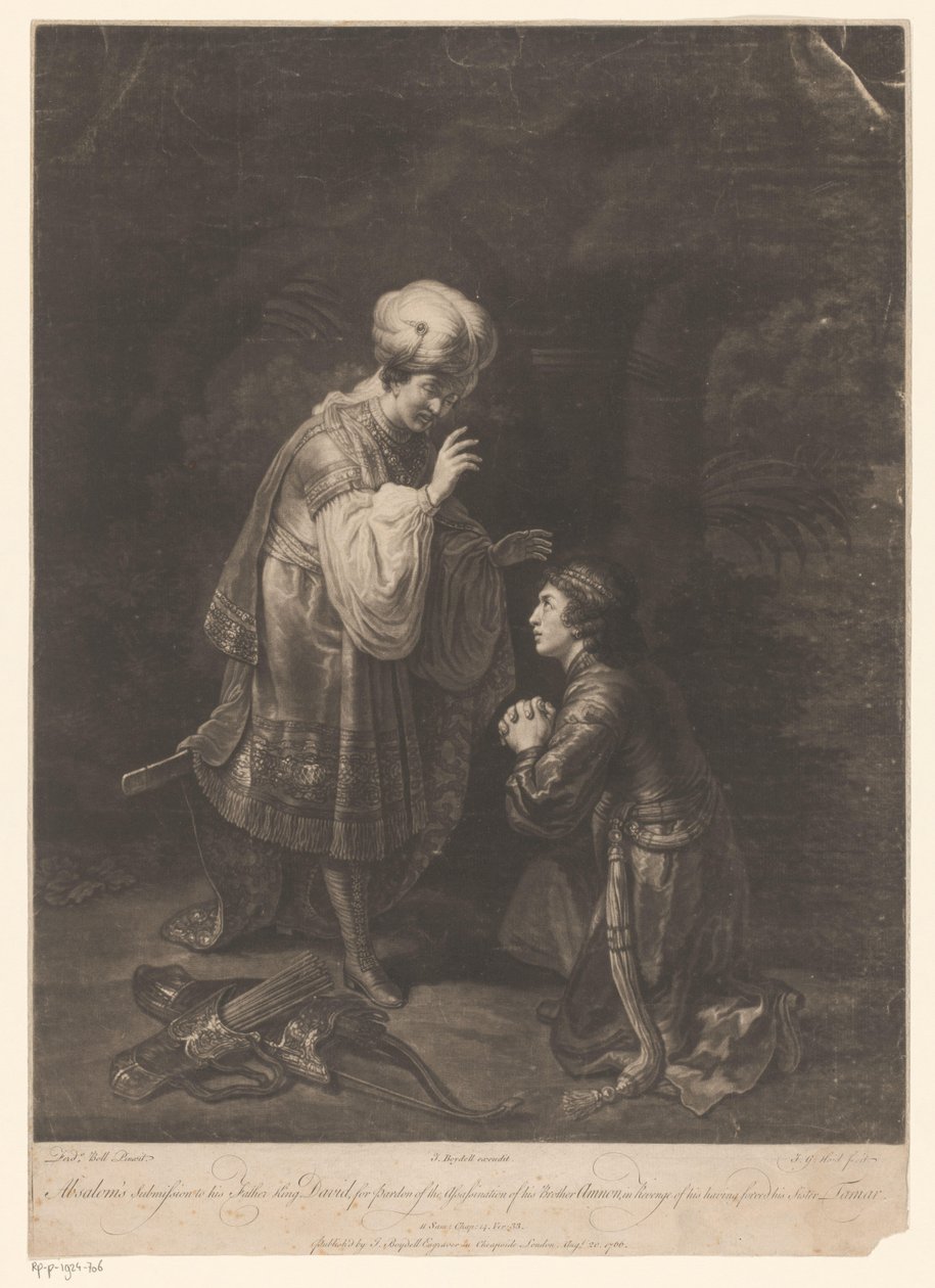 Reconciliation of David and Absalom by Johann Gottfried Haid