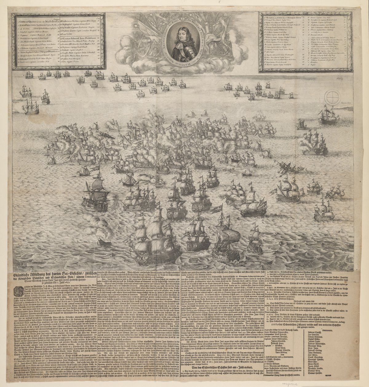 The Battle of Køge Bay in July 1677 by Johann Husman