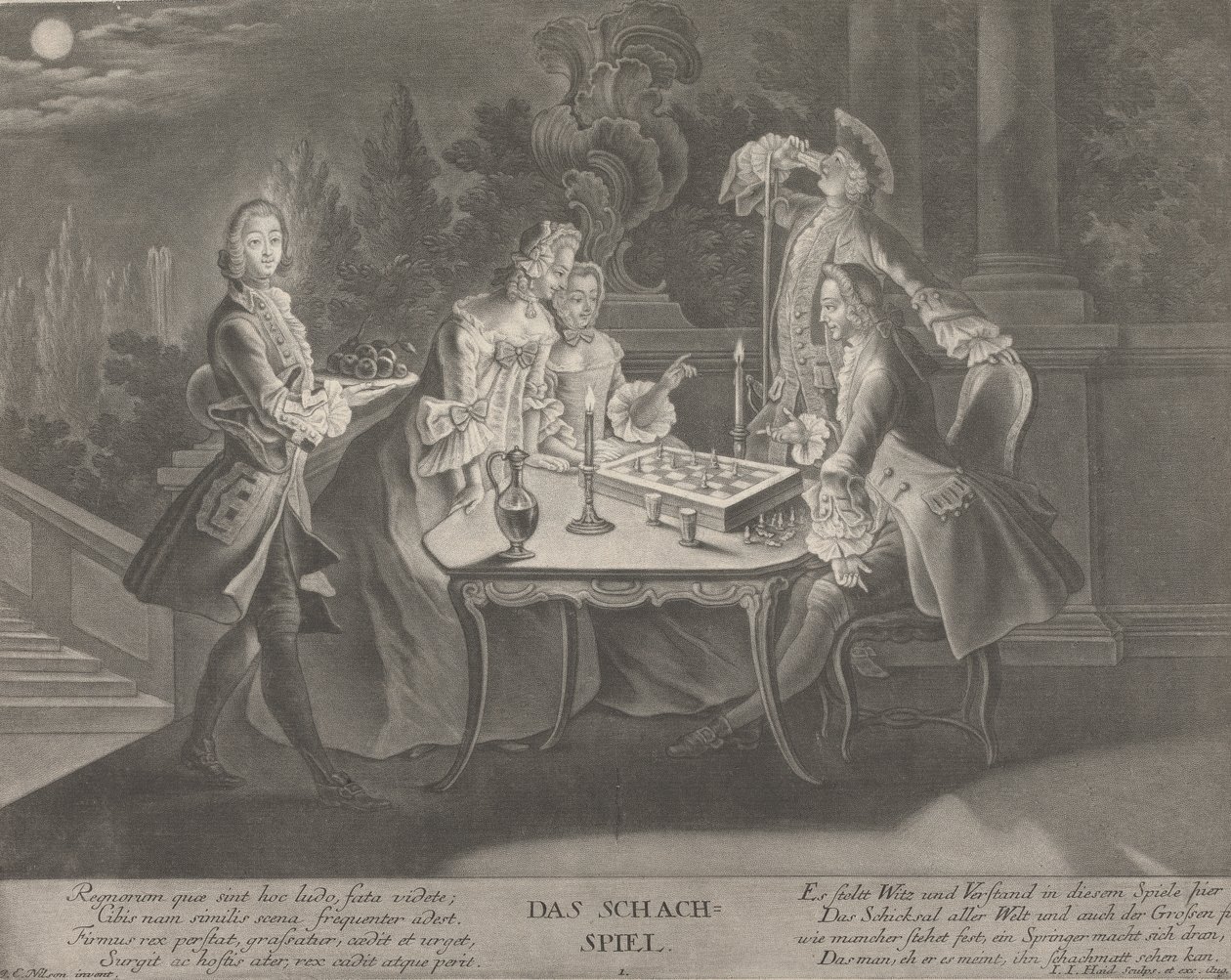 The Chess Game by Johann Jacobus Haid
