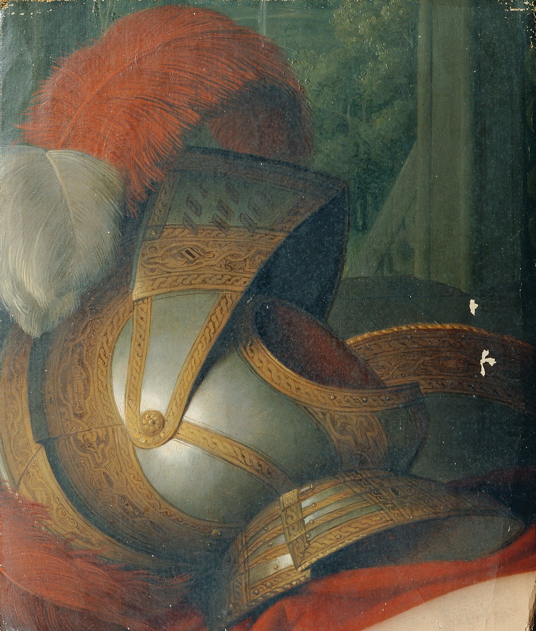 Helmet and Round Shield by Johann Peter Krafft