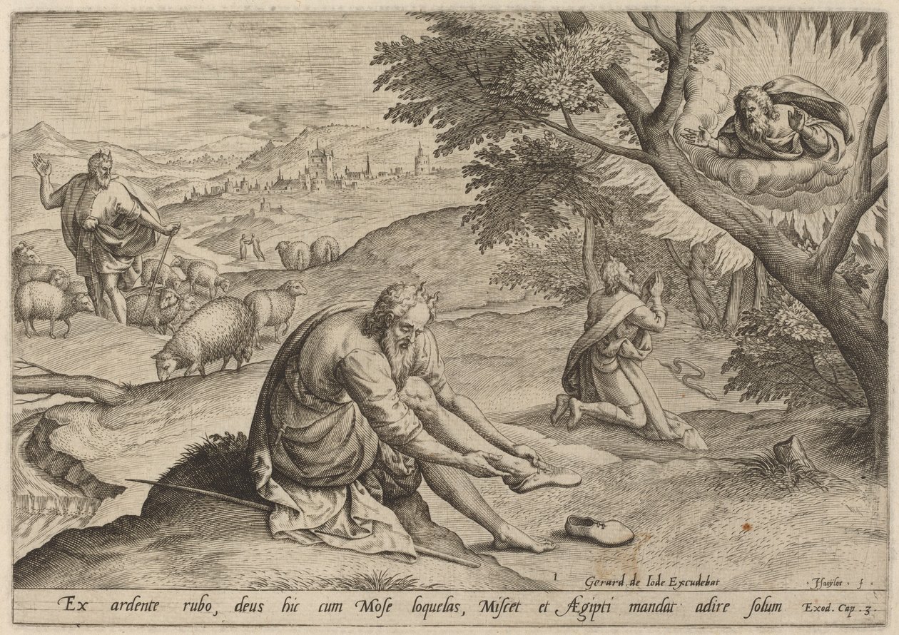 God Appearing to Moses by Johann Sadeler I