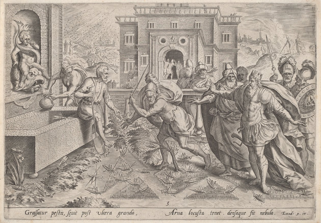 The Plague of Locusts by Johann Sadeler I