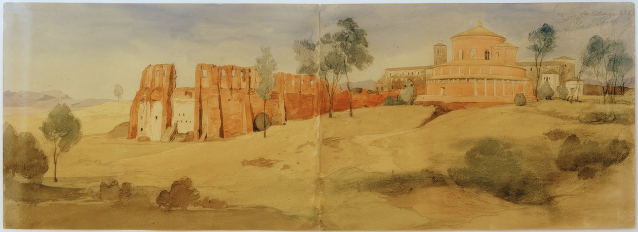 View of Santa Costanza by Johann Wilhelm Schirmer