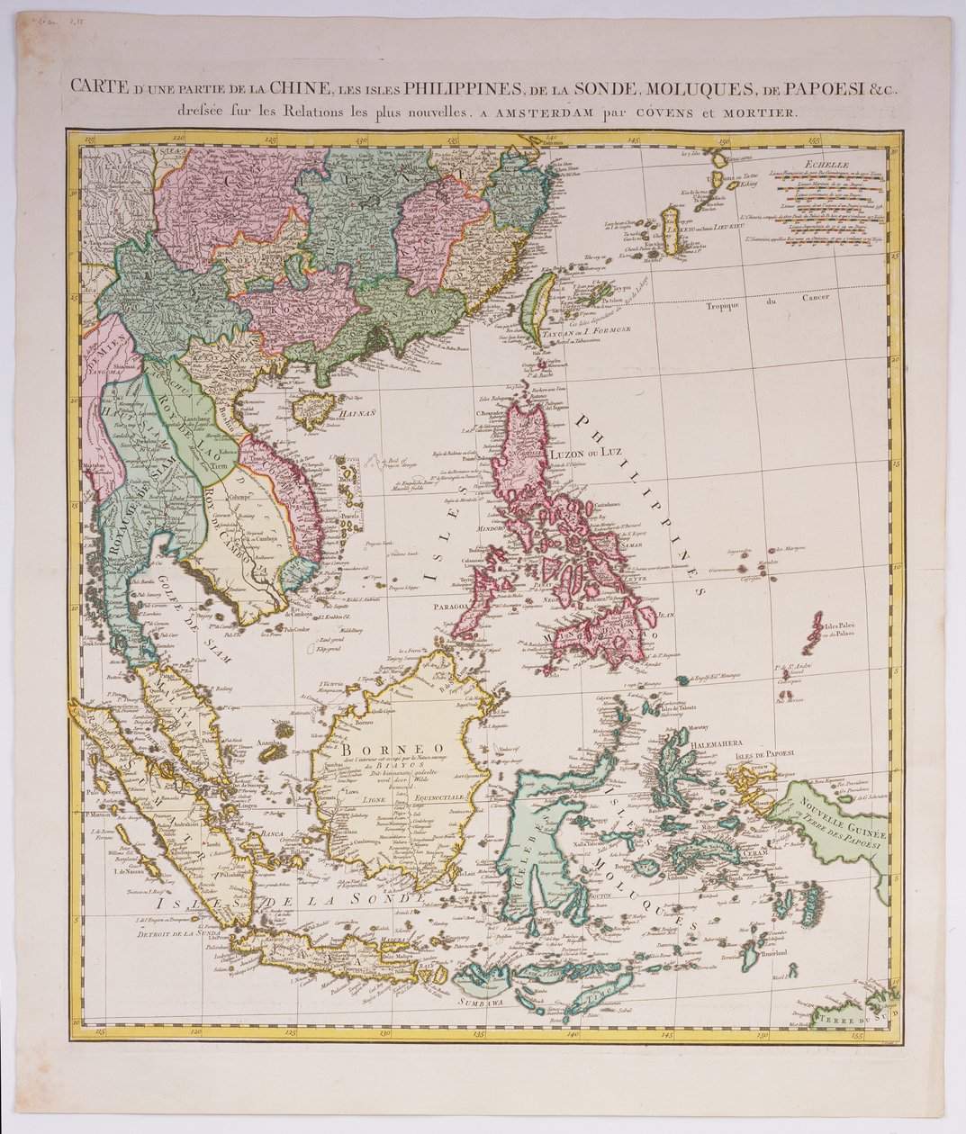 Southern Asia from China to New Guinea, including the Indonesian archipelago and the Philippines by Johannes and Mortier, Cornelis Covens