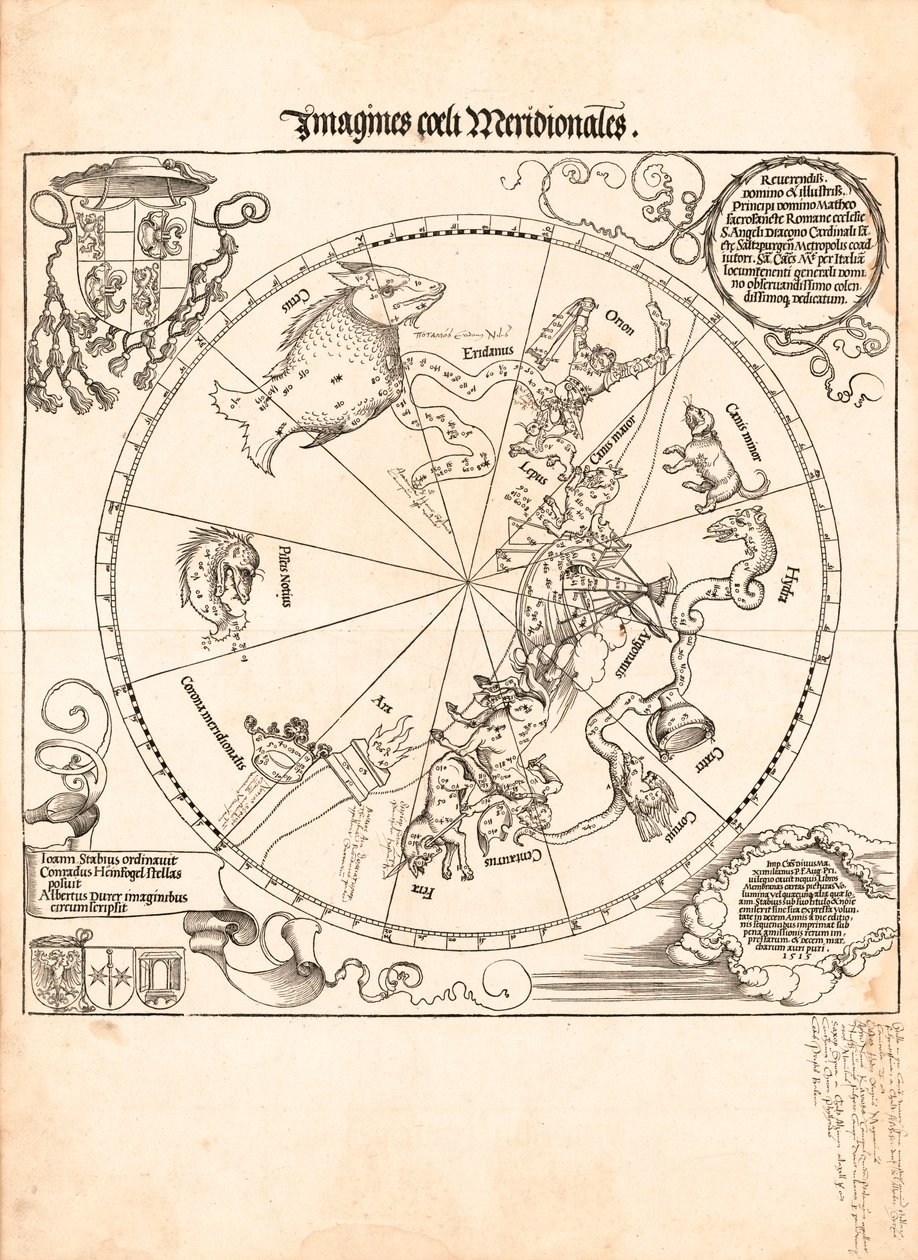 Southern Celestial Images by Johannes; Dürer Stabius