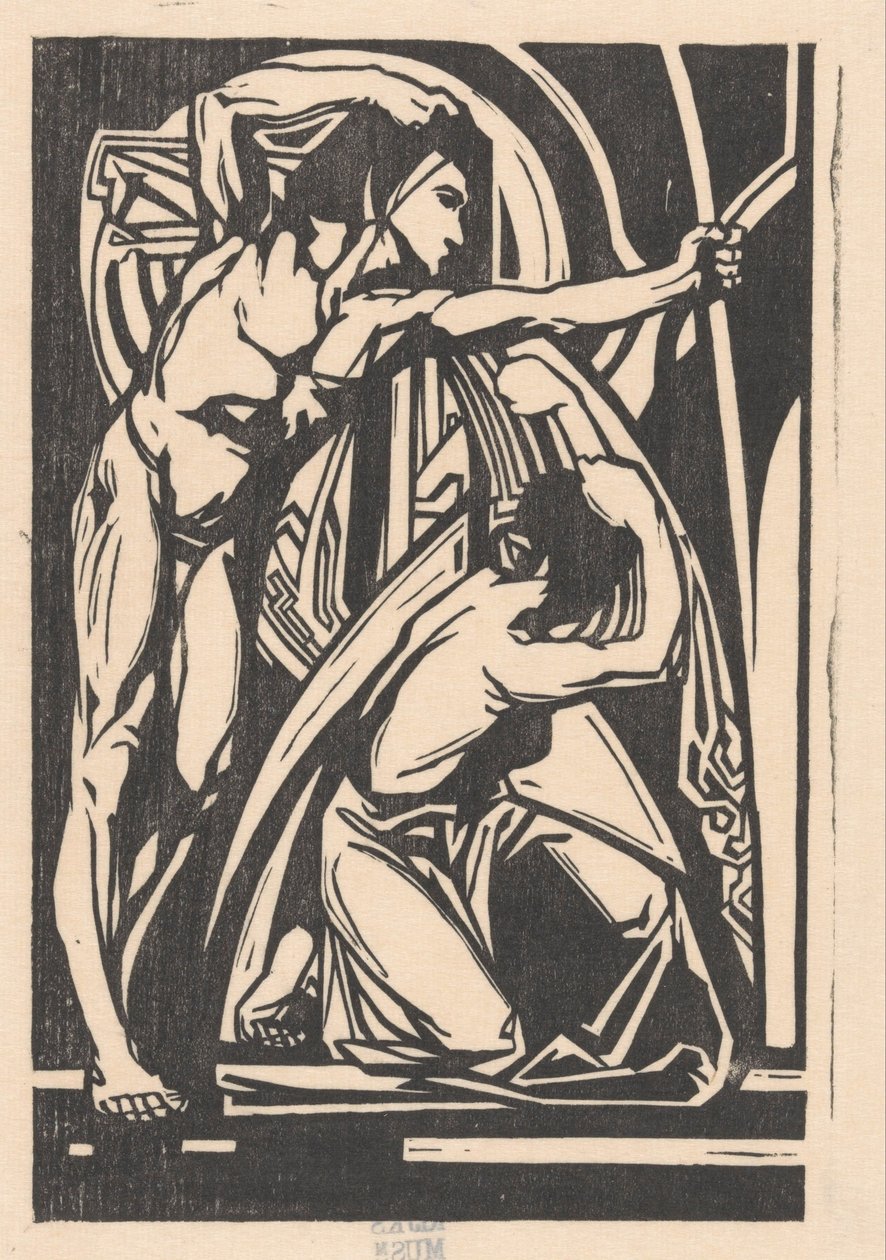 Standing Man and Kneeling Woman by Johannes Josephus Aarts