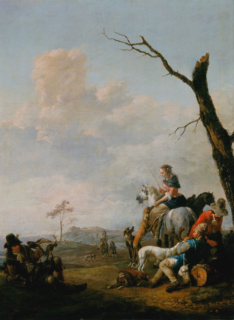 Rest after the Hunt by Johannes Lingelbach