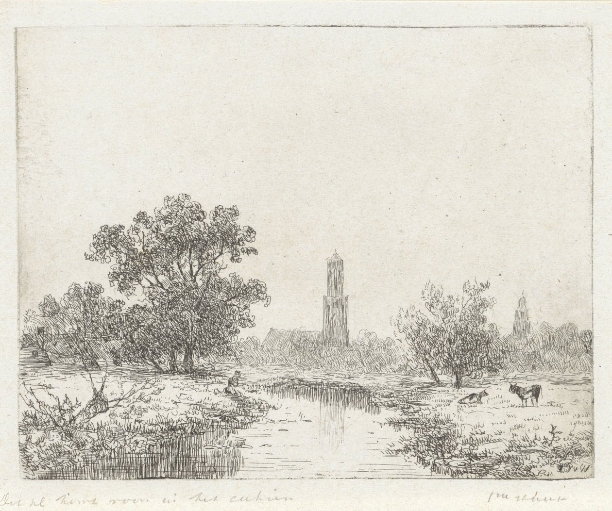 View of Utrecht(?) by Johannes Pieter van Wisselingh