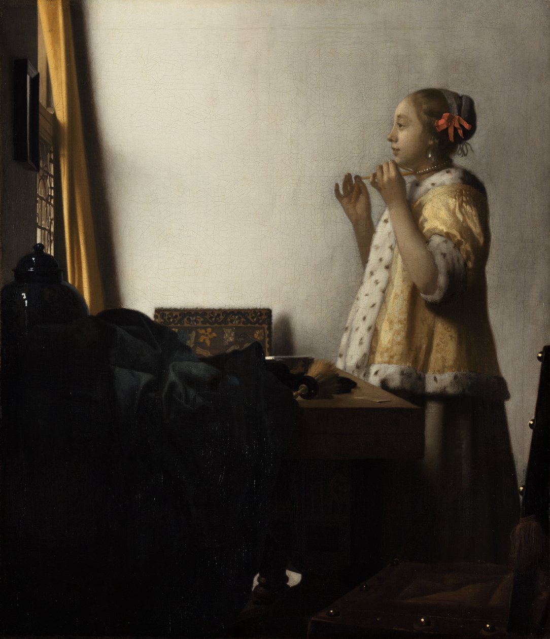 Young Lady with a Pearl Necklace by Johannes Vermeer
