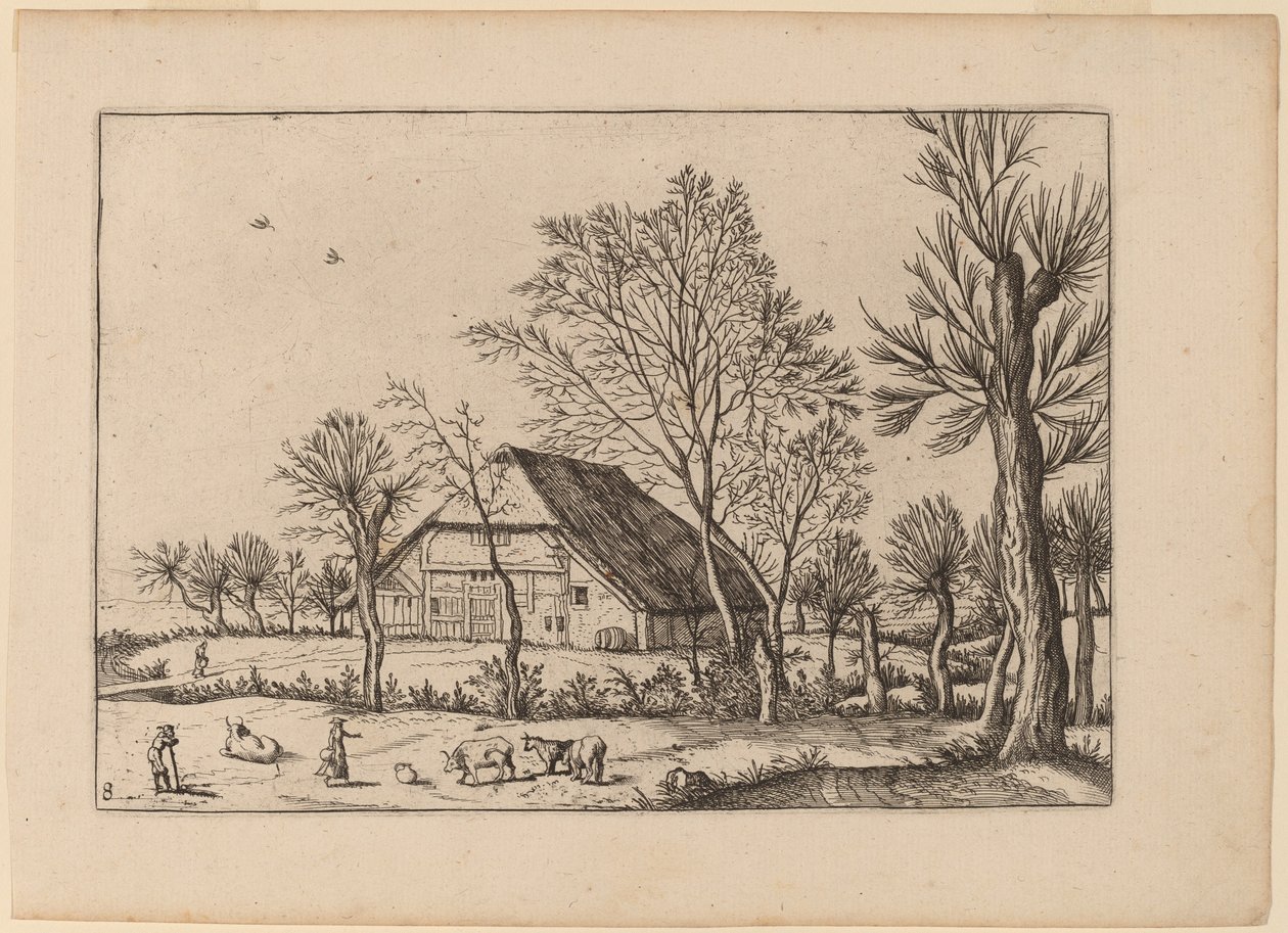 Farm by Johannes and Lucas van Doetechum after Master of the Small Landscapes