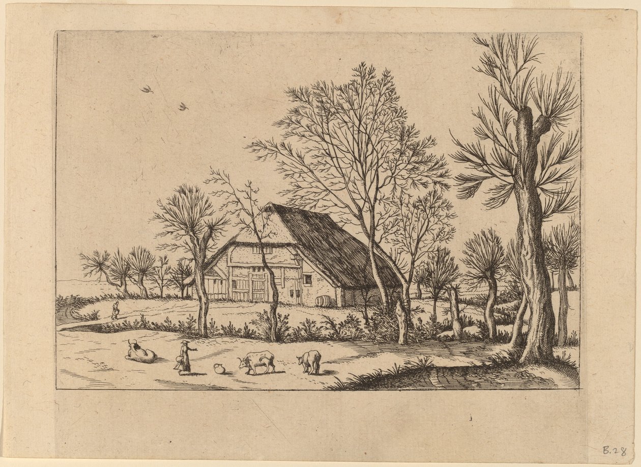 Farm by Johannes and Lucas van Doetechum after Master of the Small Landscapes
