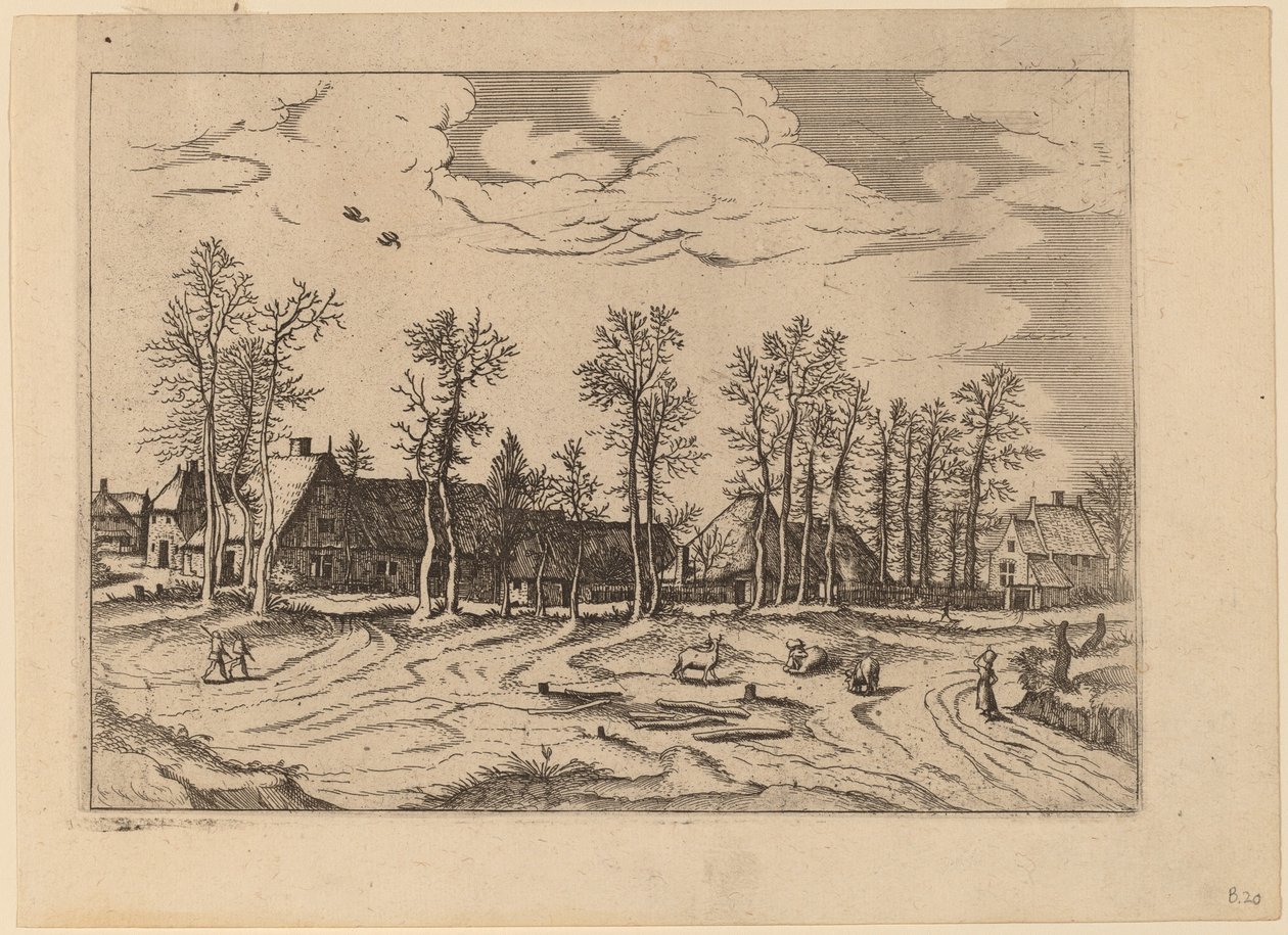 Farms by Johannes and Lucas van Doetechum after Master of the Small Landscapes