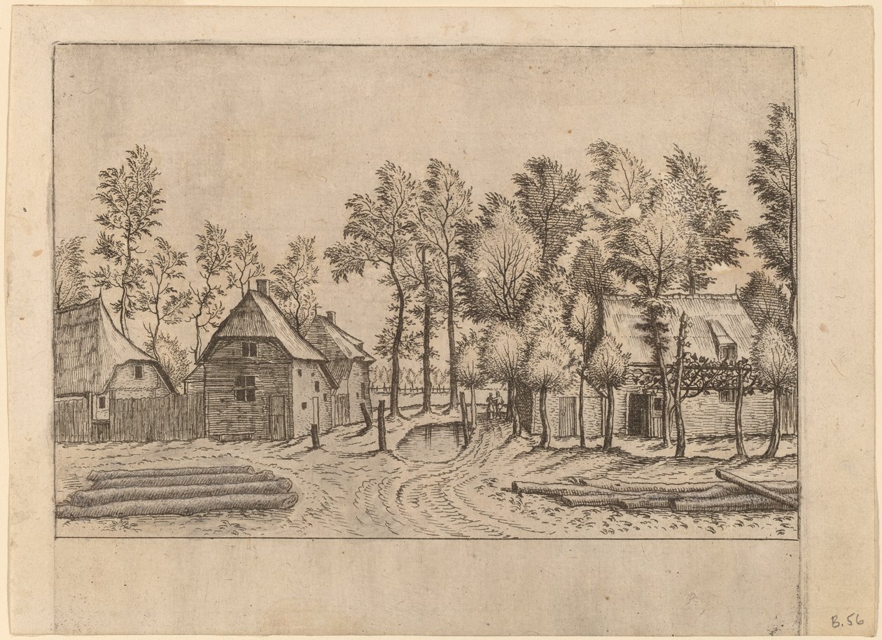 Village Street by Johannes van Doetechum, the Elder and Lucas