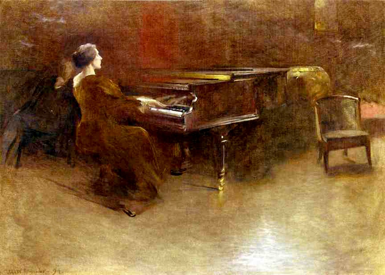 At the Piano by John Alexander