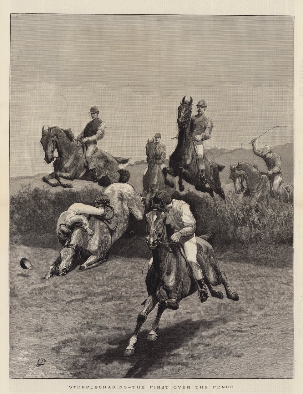 Steeplechasing, the First over the Fence by John Charlton