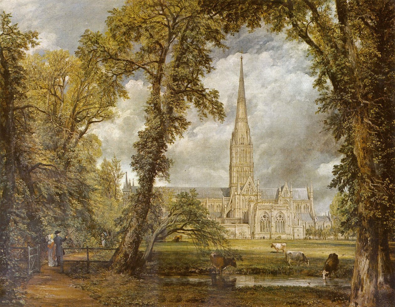 Salisbury Cathedral from the Bishop