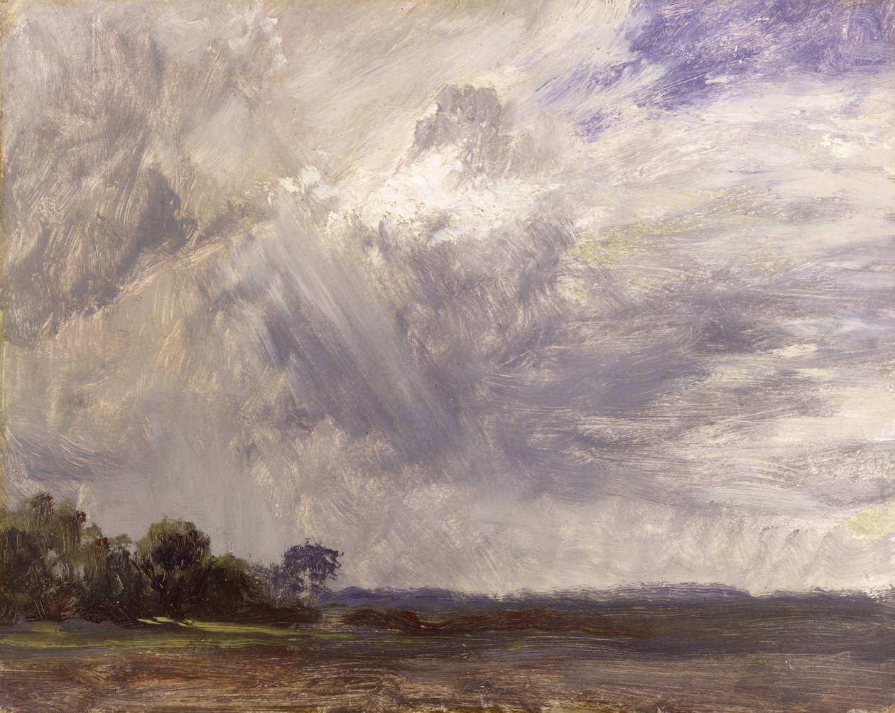 Landscape with Grey Windy Sky by John Constable