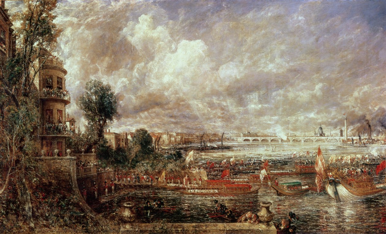 The Opening of Waterloo Bridge, Whitehall Stairs, 18th June 1817 by John Constable
