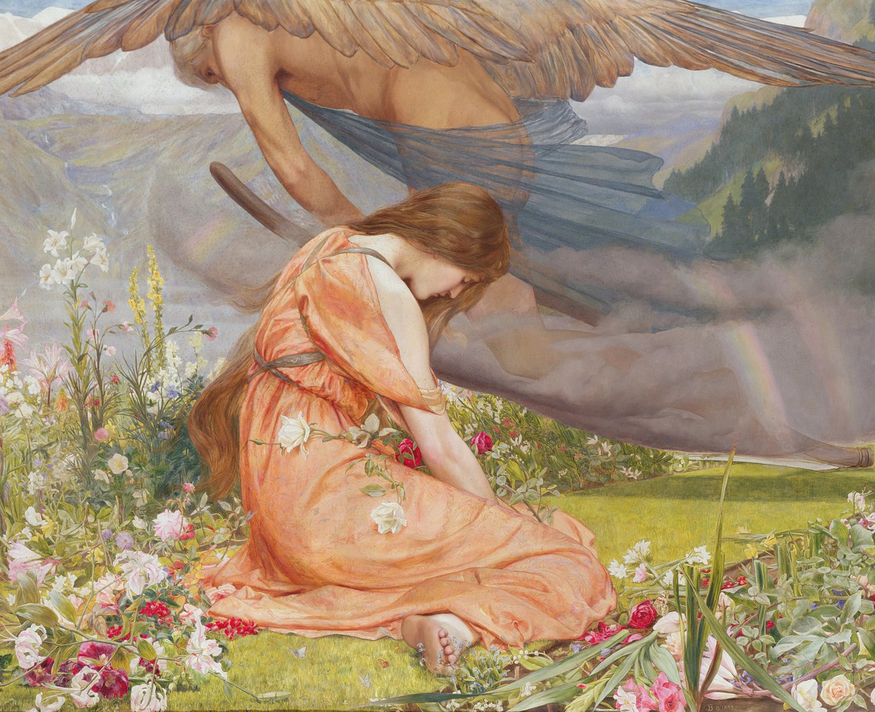 The Garden of Adonis- Amoretta and Time, 1887 by John Dickson Batten