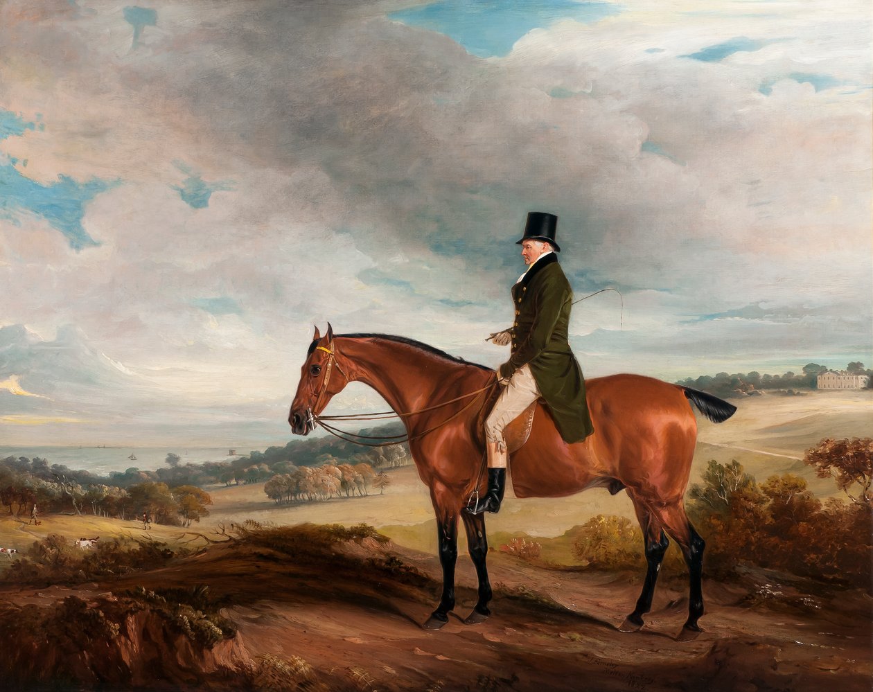 Equestrian Portrait of Andrew Berkeley Drummond in Cadland Park by John E. Ferneley