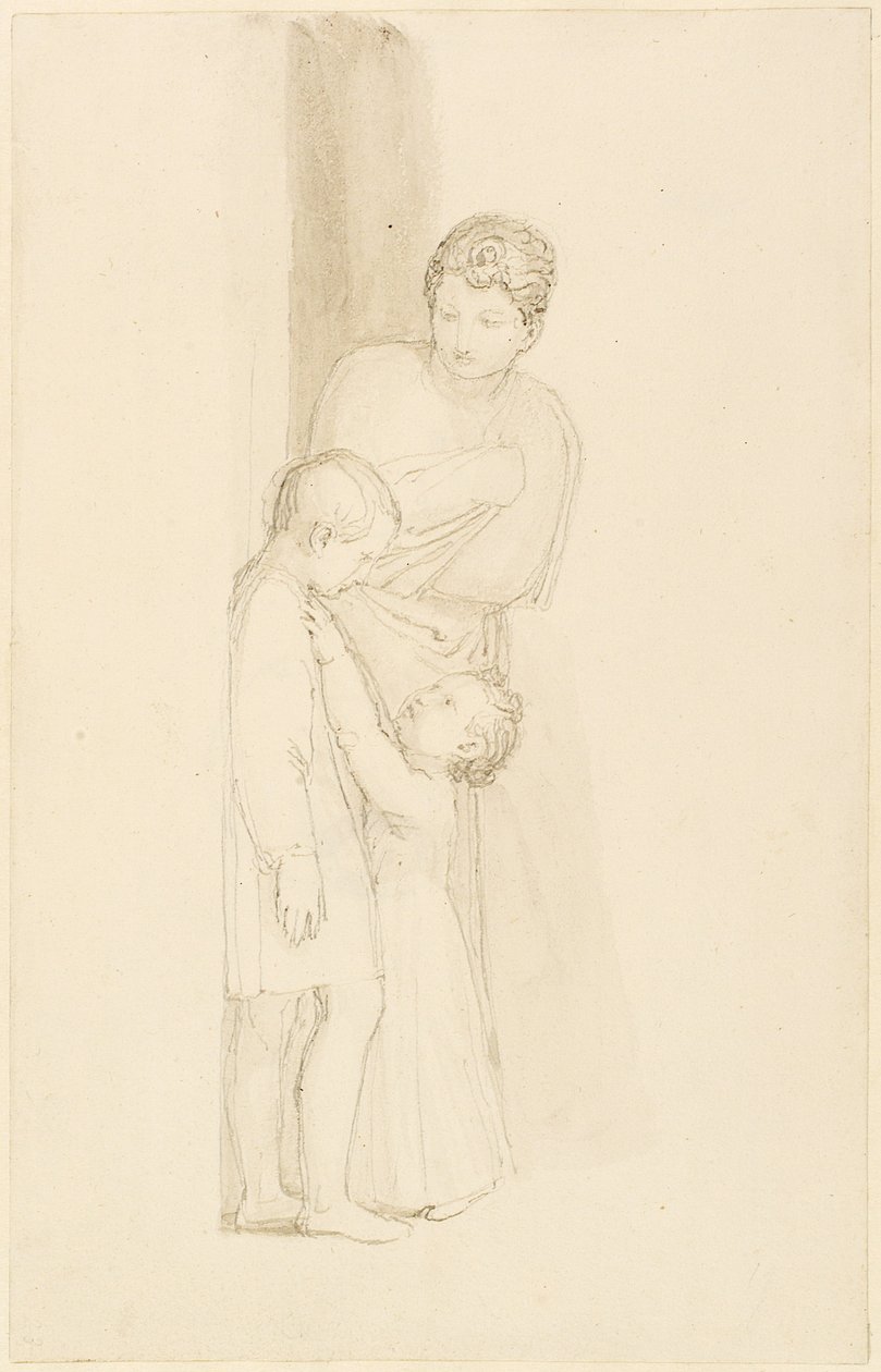 A Woman standing behind a Small Child by John Flaxman