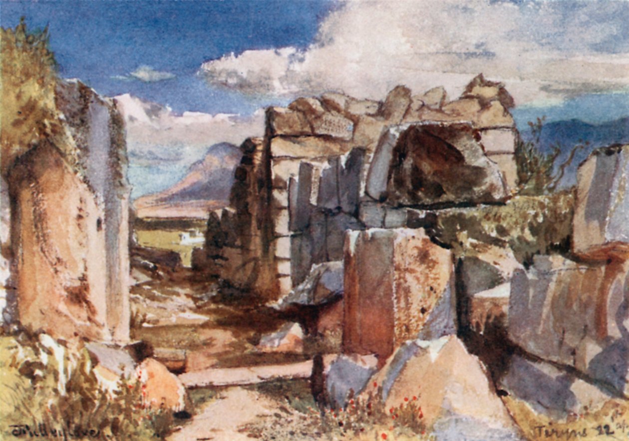 Tiryns. The Gate of the Upper Castle by John Fulleylove