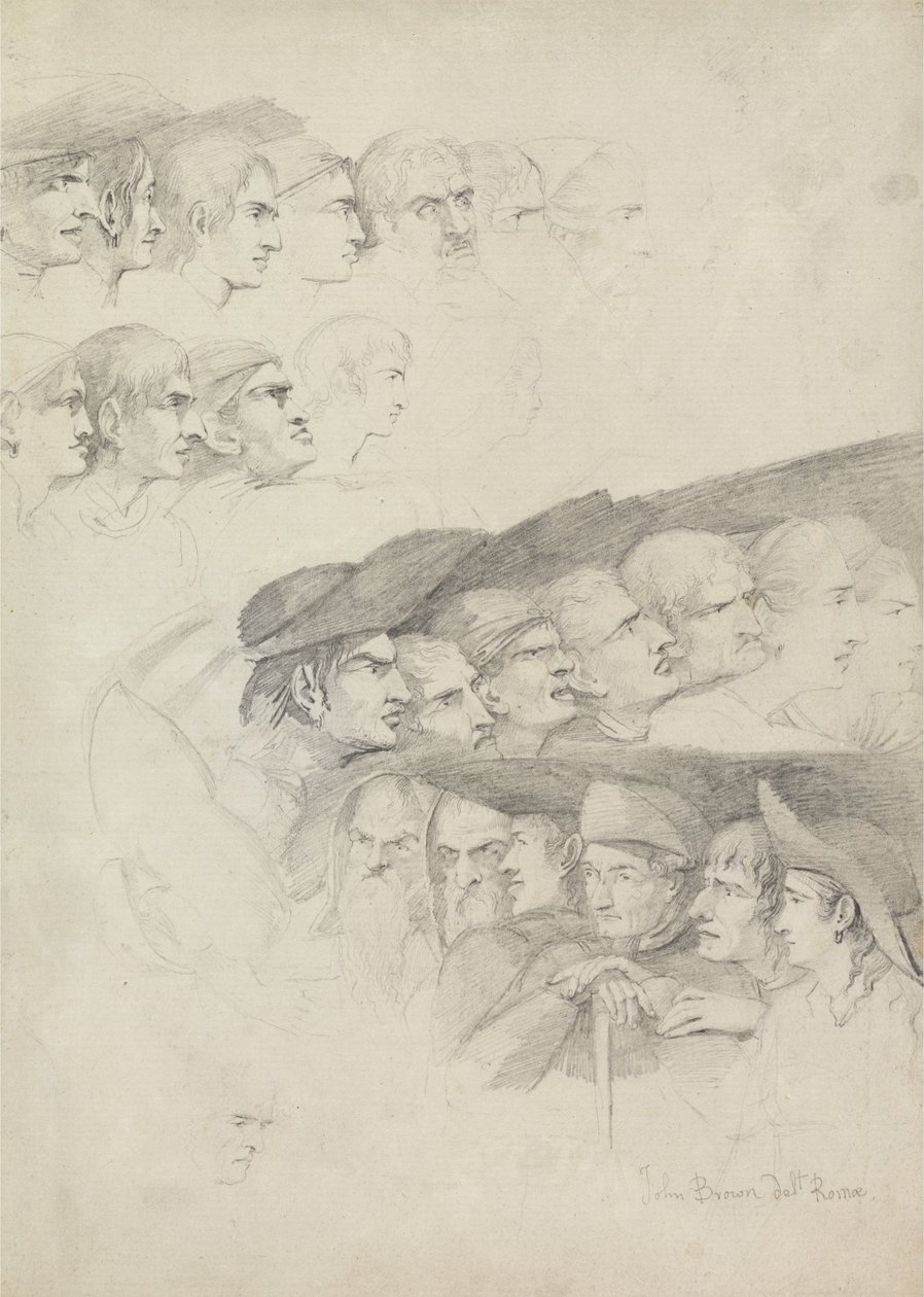 Studies of Rows of Spectators by John George Brown