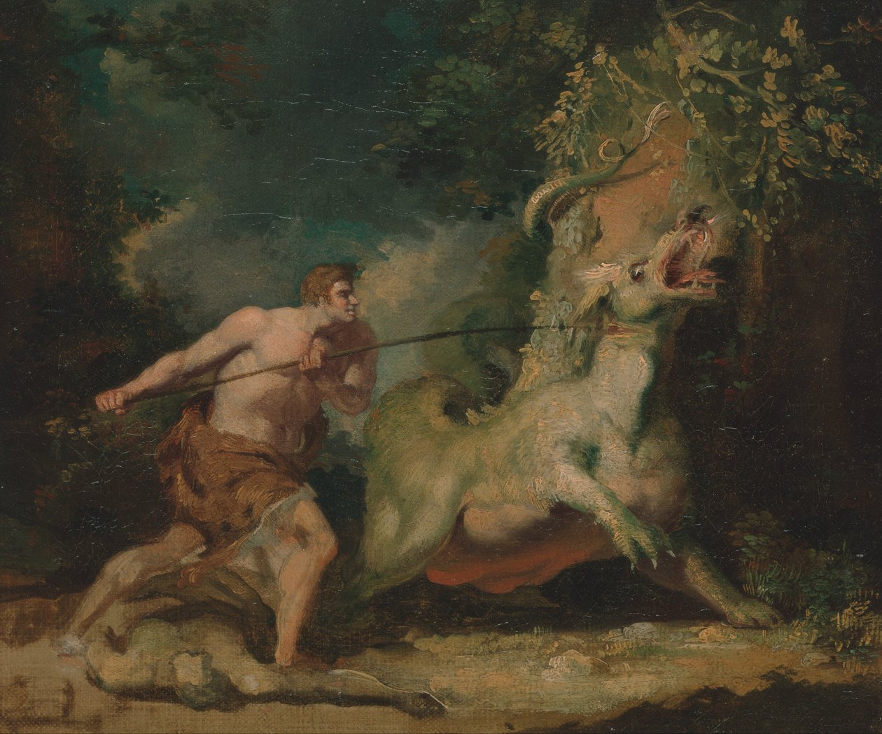 Man Attacking a Monster by John Hamilton Mortimer