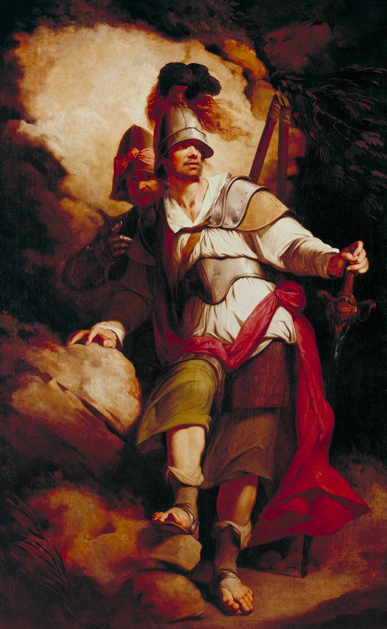 Sir Arthegal, the Knight of Justice, with Talus, the Iron Man (from Spenser