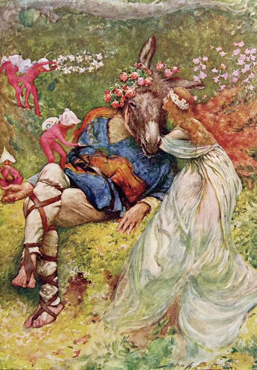 Titania and Bottom in A Midsummer Night