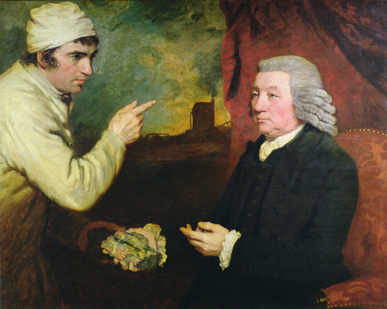 A Gentleman and a Miner with a Specimen of Copper Ore by John Opie